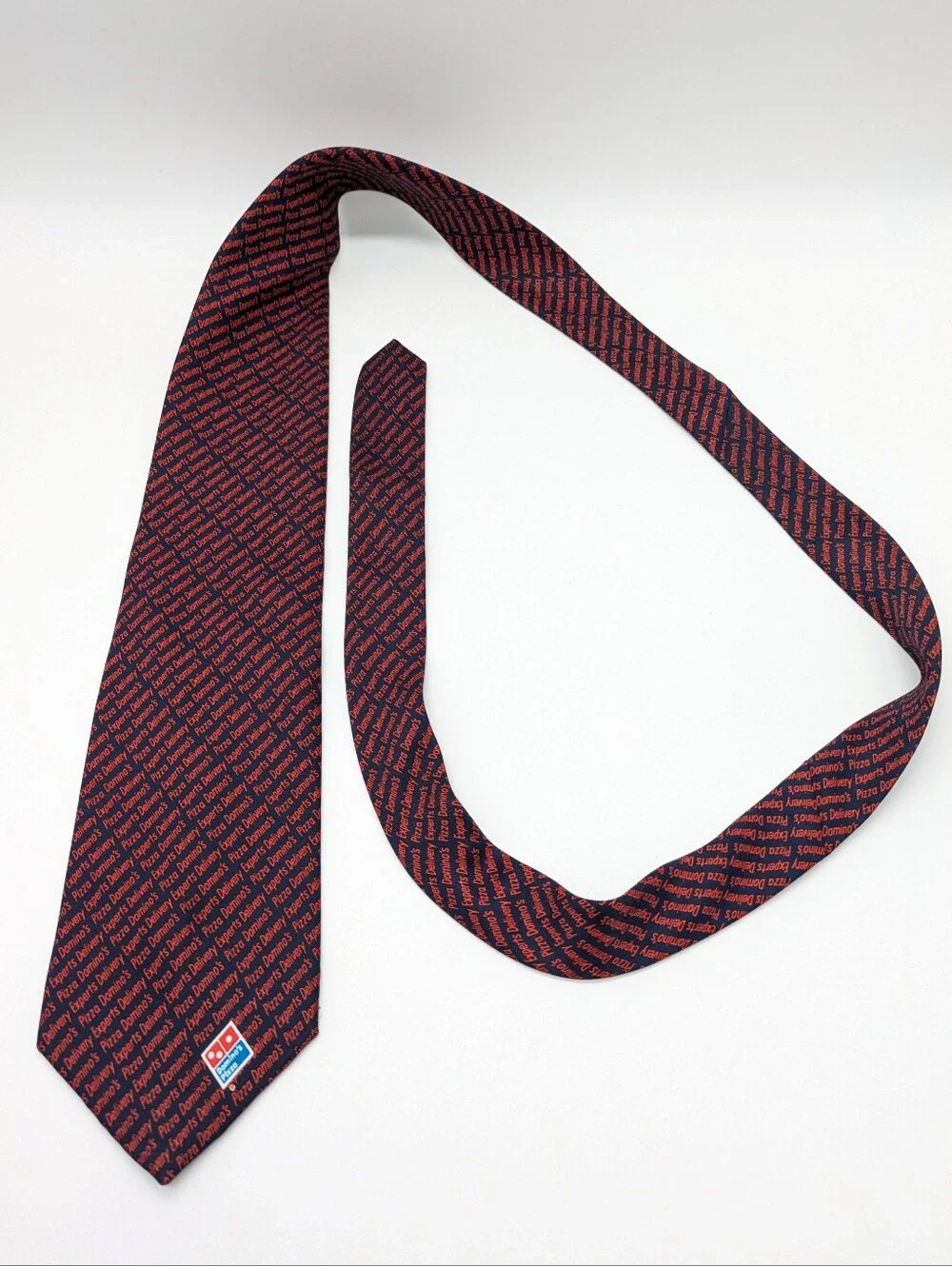 Vintage Buffalo Bay Domino's Pizza Red Blue Tie